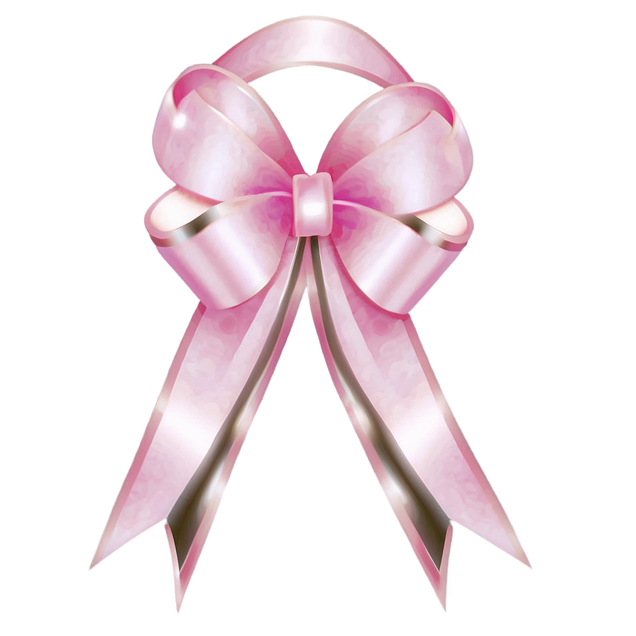 Pink Ribbon Bow Png Krp89 PNG image