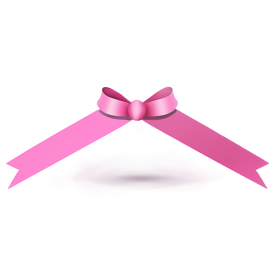 Pink Ribbon In Flat Design Png 05252024 PNG image