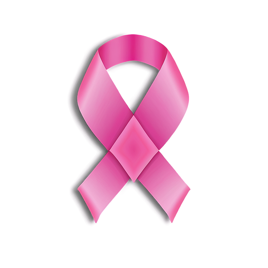 Pink Ribbon In Flat Design Png Hfb PNG image