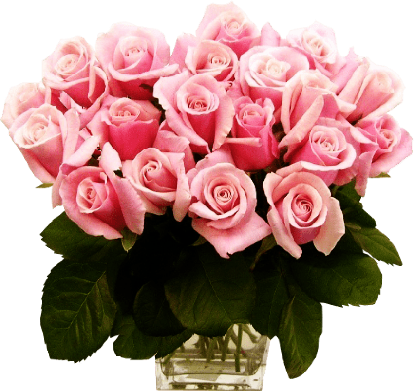 Pink Rose Bouquet Birthday Flowers PNG image