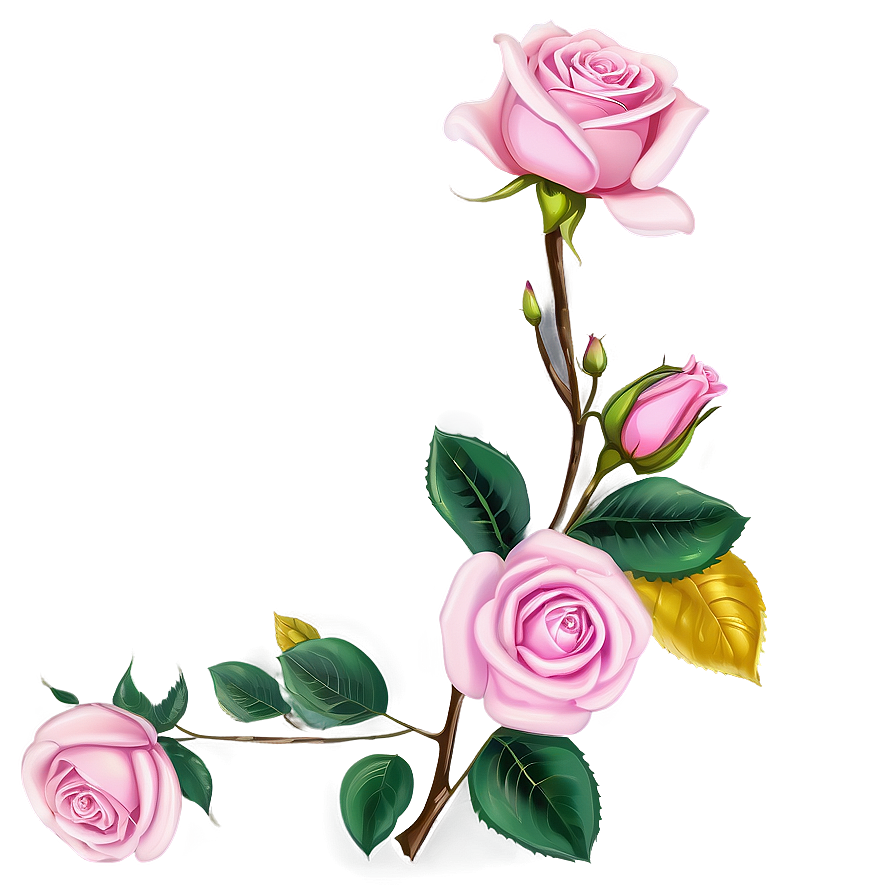 Pink Rose Illustration Png 05242024 PNG image