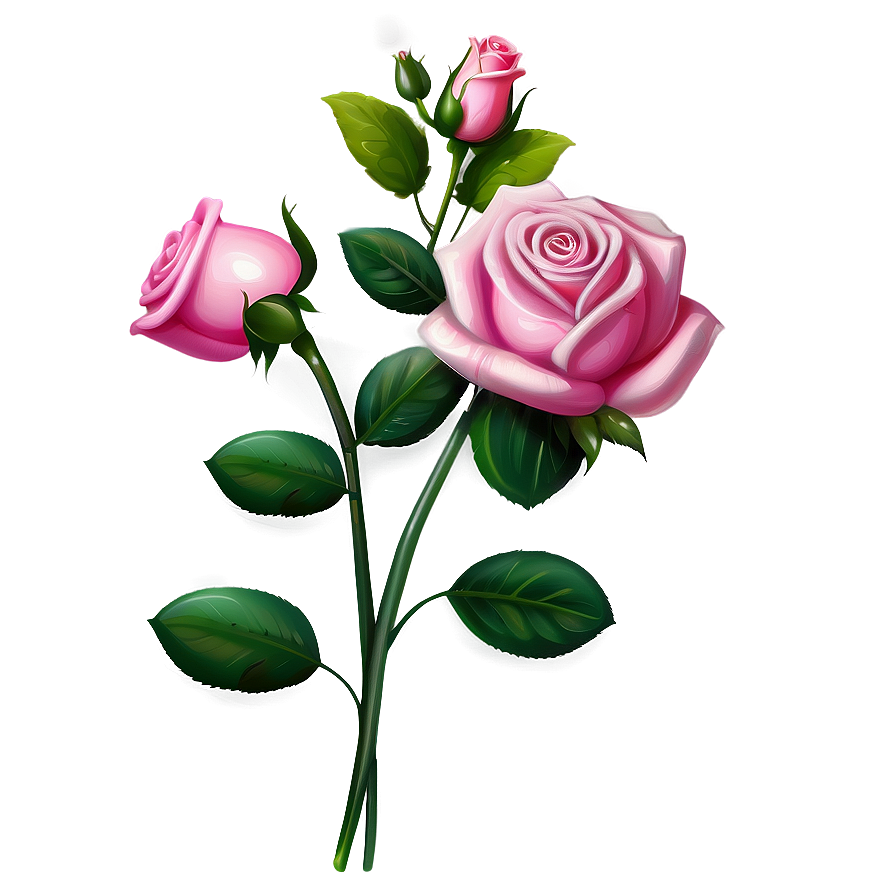 Pink Rose Illustration Png 29 PNG image