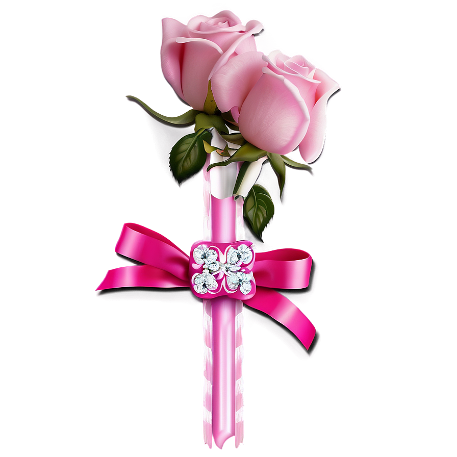 Pink Rose Invitation Png Ltn PNG image