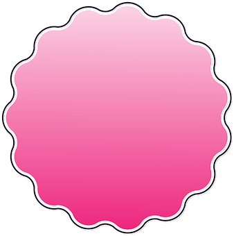 Pink Scalloped Edge Frame PNG image