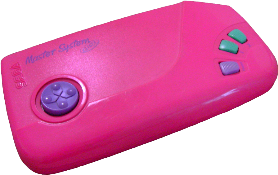 Pink Sega Master System Controller PNG image