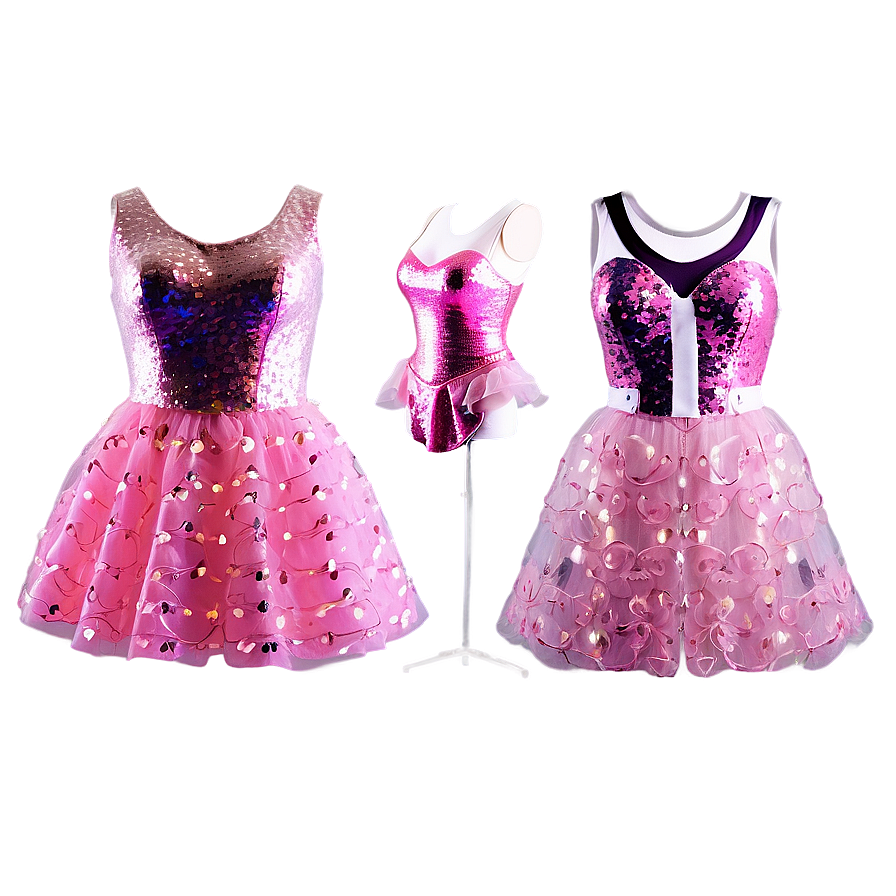 Pink Sequin Dress Png 18 PNG image