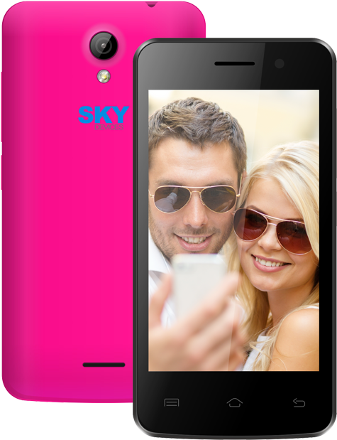 Pink Smartphone Selfie Couple Display PNG image