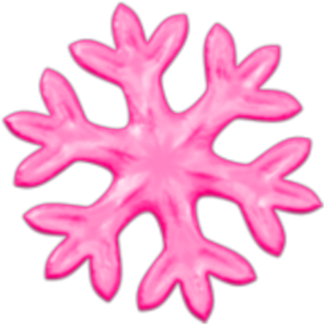 Pink Snowflake Emoji PNG image