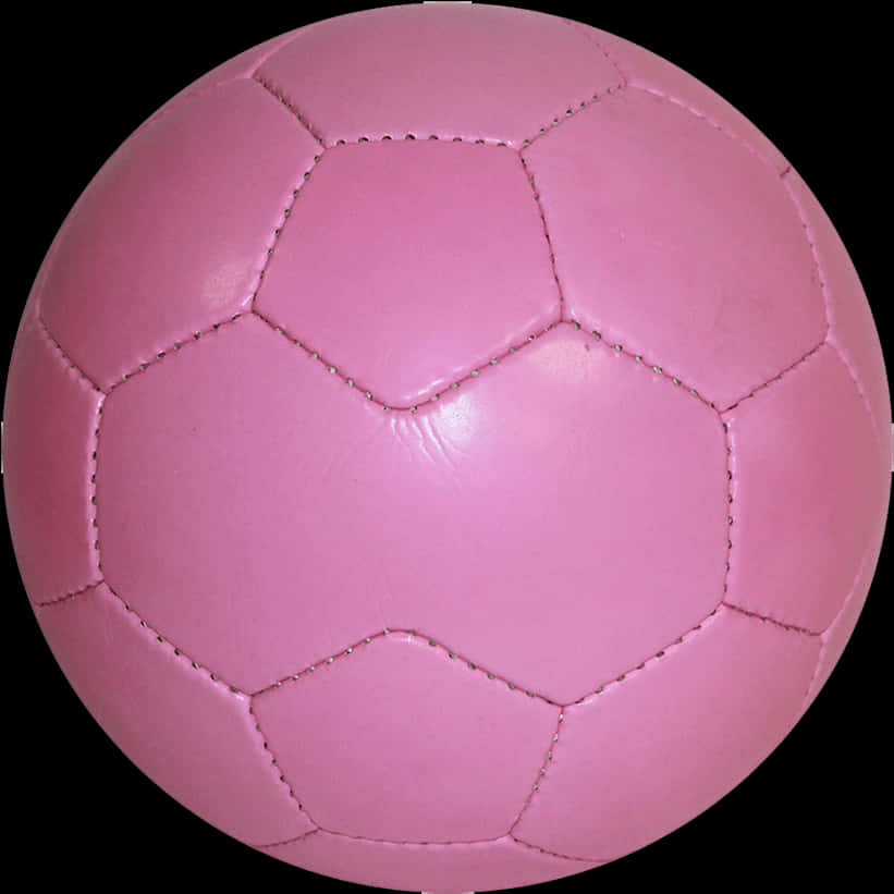 Pink Soccer Ball Closeup PNG image