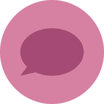 Pink Speech Bubble Icon PNG image