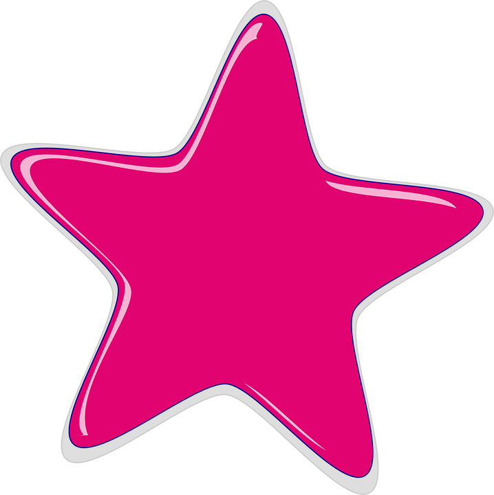 Pink_ Star_ Clipart_ Vector PNG image