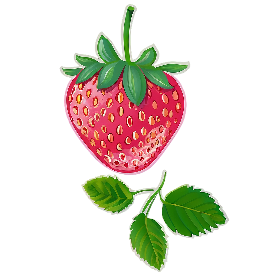 Pink Strawberry Cute Png Bxj PNG image