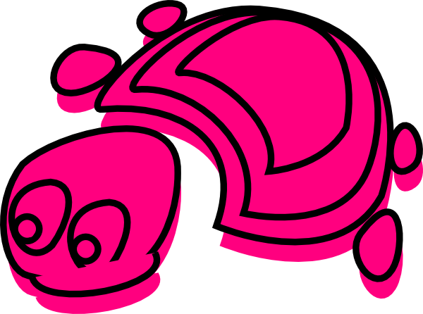 Pink_ Stylized_ Tortoise_ Vector PNG image