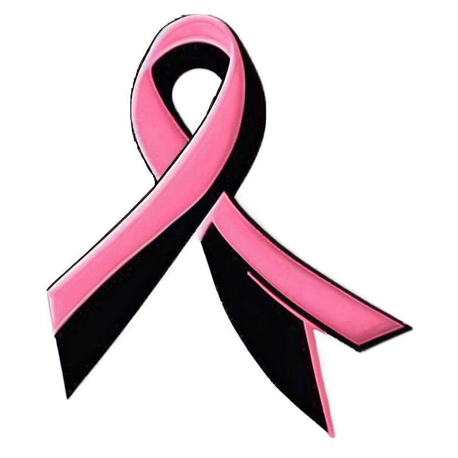 Pink Support Ribbon October Png Fbw PNG image