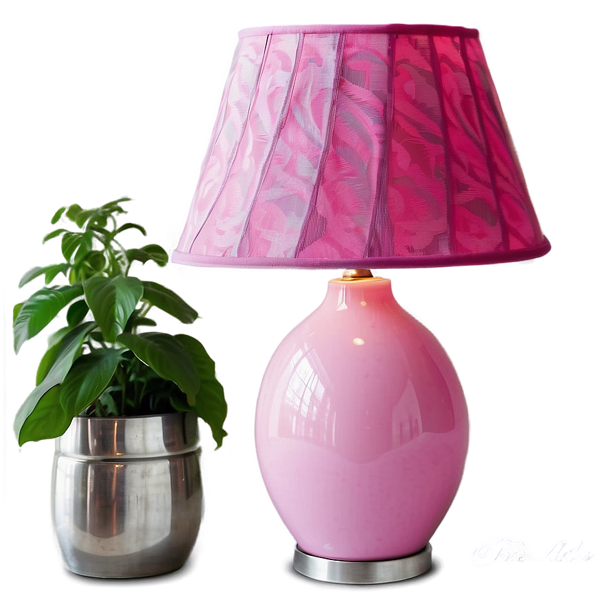 Pink Table Lamp Png 06262024 PNG image