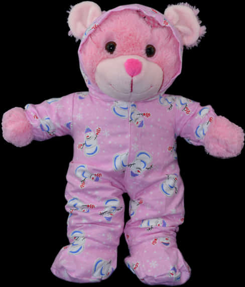Pink Teddy Bearin Pajamas PNG image