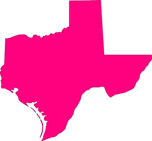 Pink Texas Outline PNG image