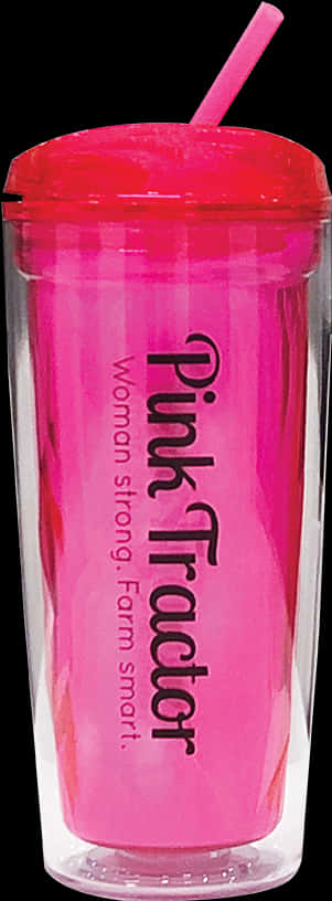 Pink Tracker Branded Tumbler PNG image
