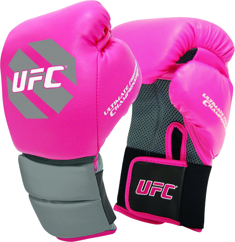 Pink U F C Boxing Gloves PNG image