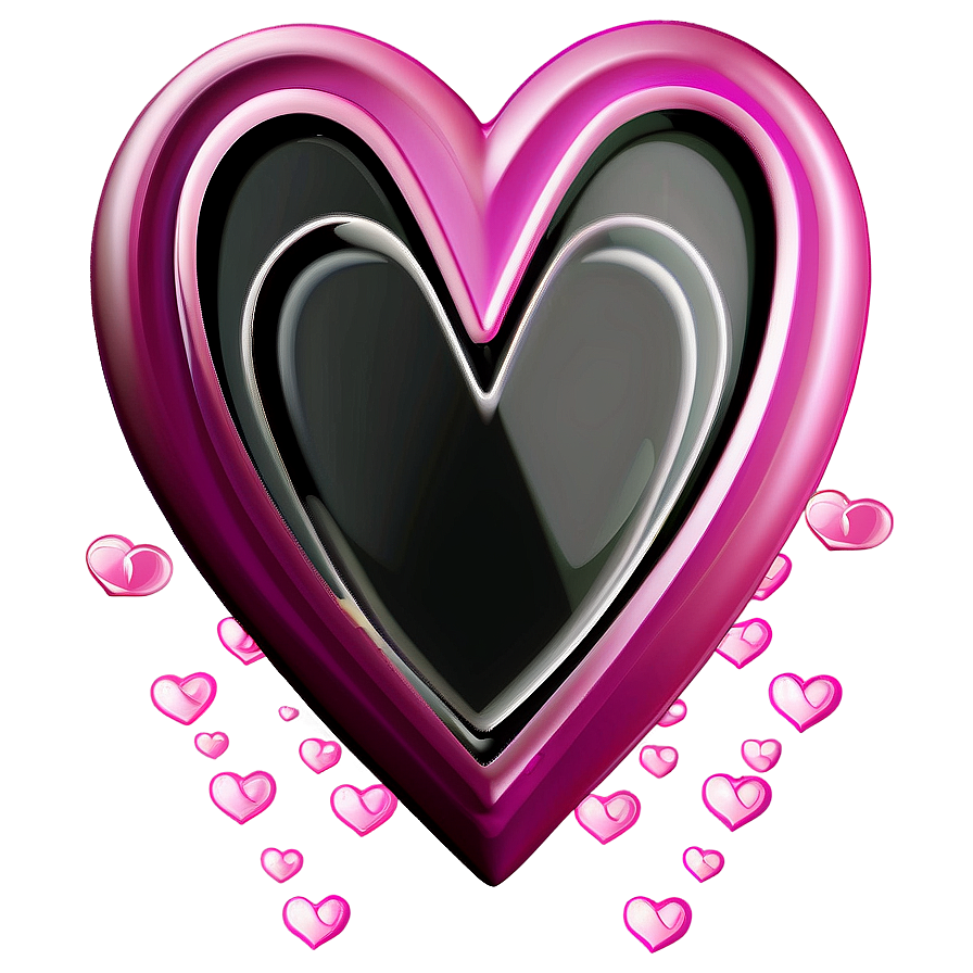 Pink Valentine Heart Illustration Png Pxb22 PNG image