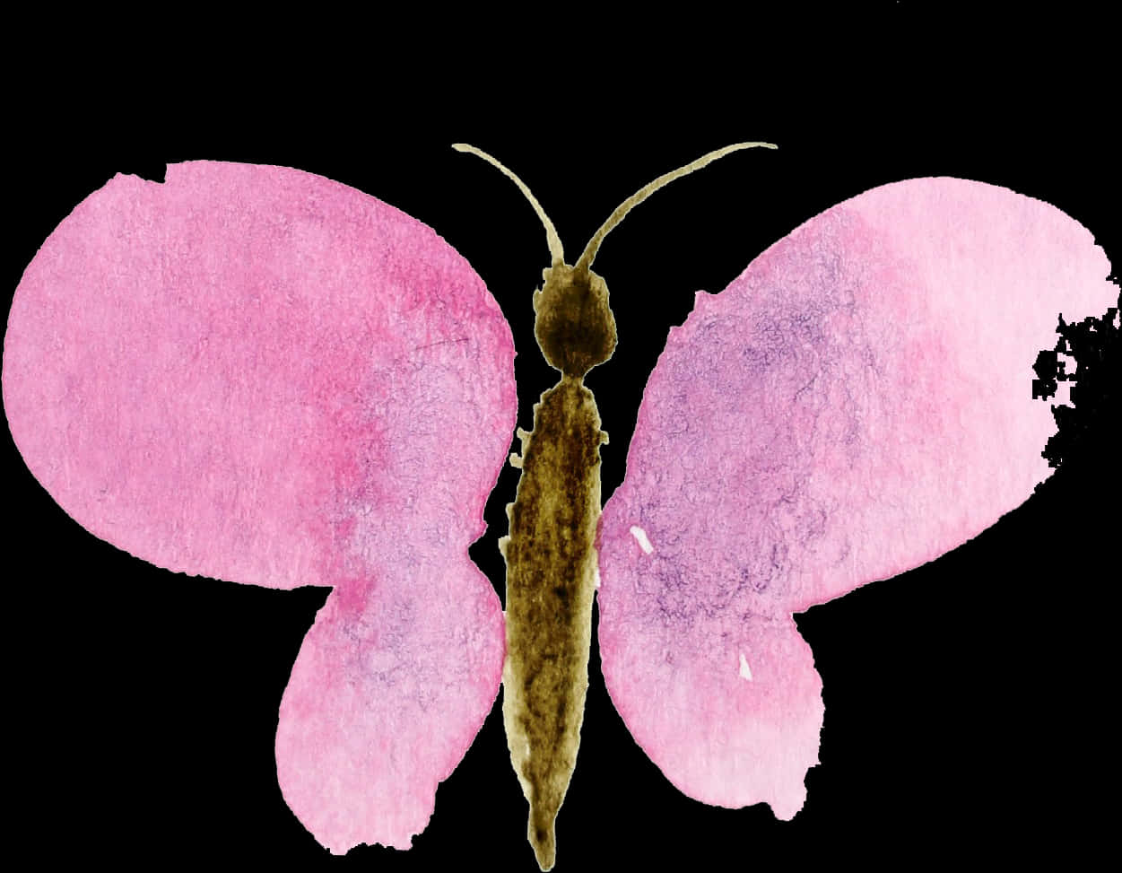 Pink_ Watercolor_ Butterfly_ Artwork PNG image