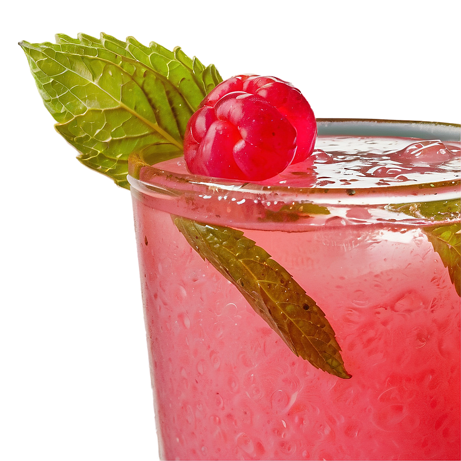 Pink Whitney With Mint Garnish Png Wts PNG image