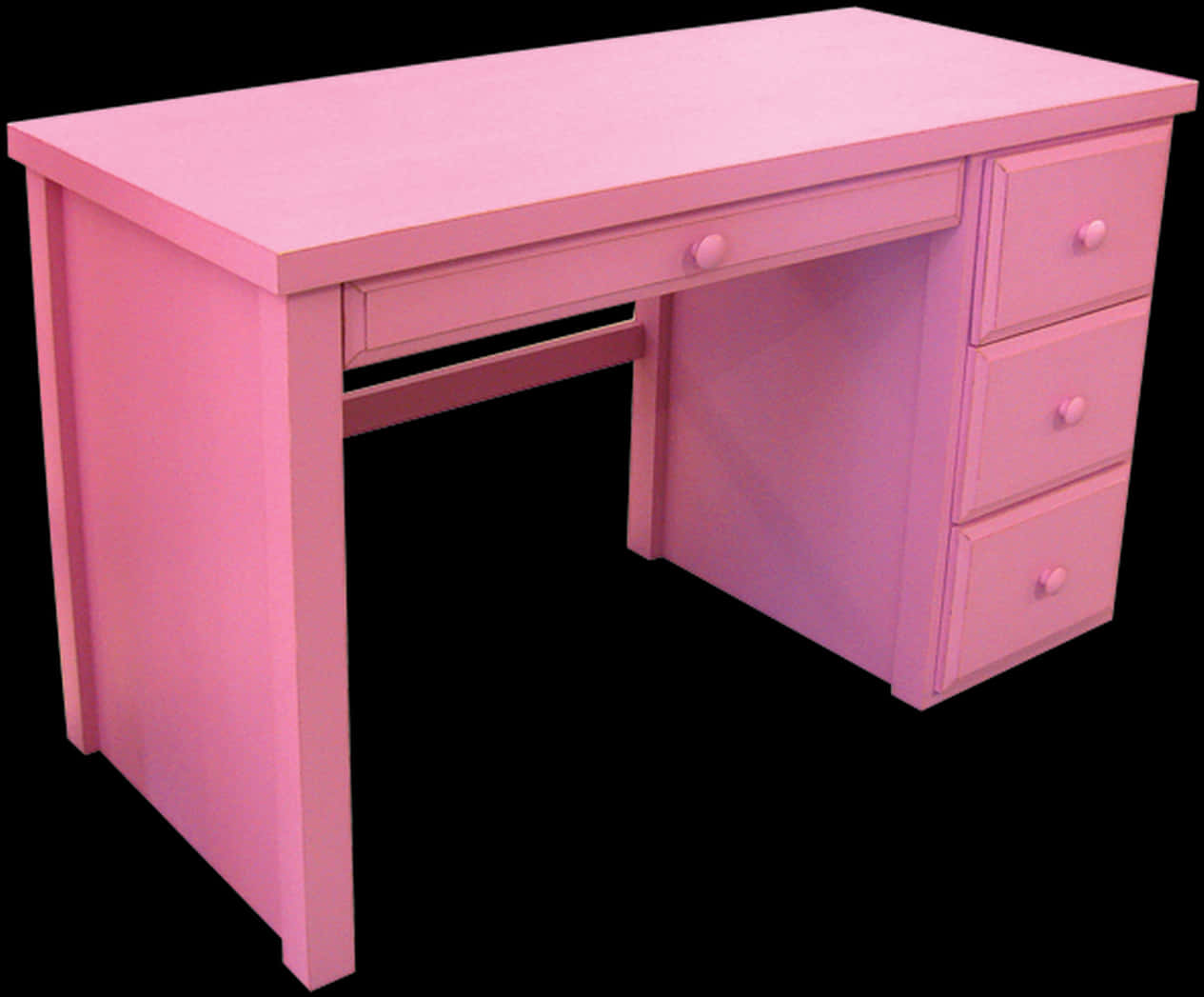 Pink Wooden Deskwith Drawers.jpg PNG image