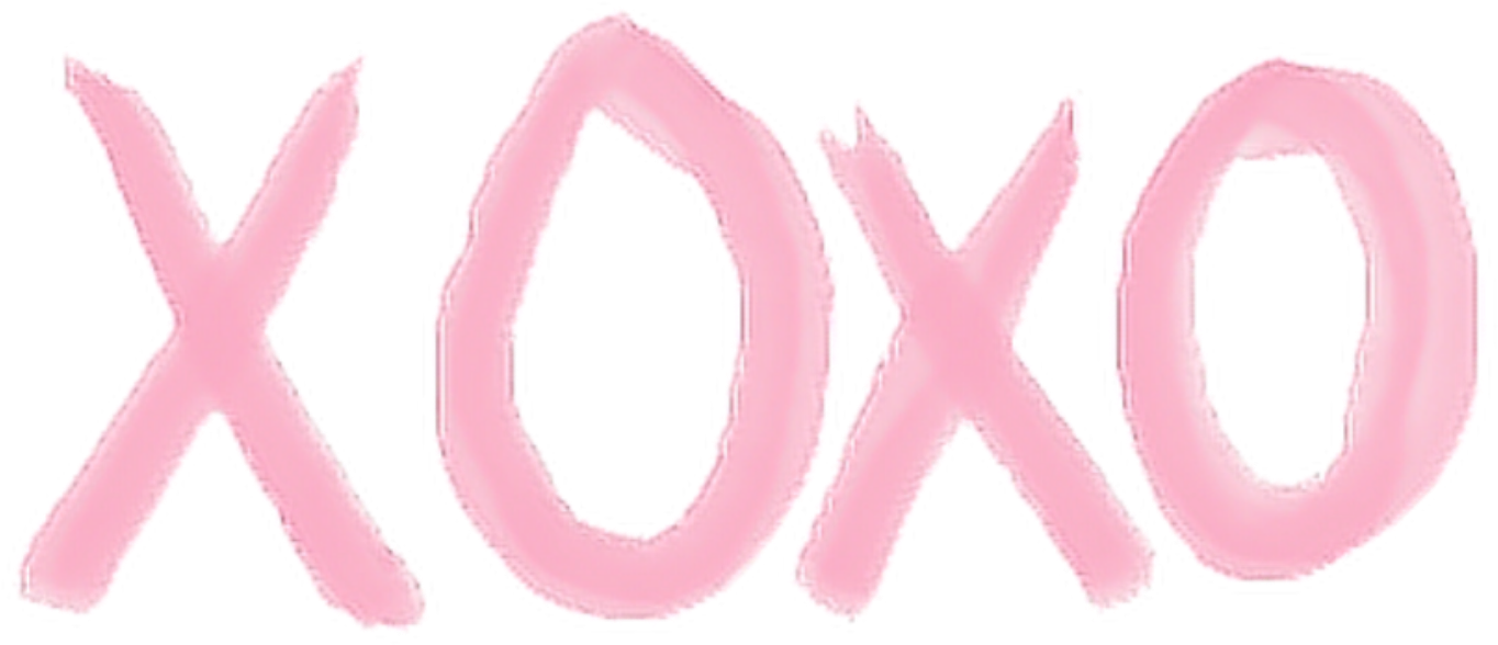 Pink X O X O Letters Transparent Background PNG image