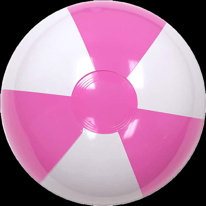 Pinkand White Beach Ball PNG image