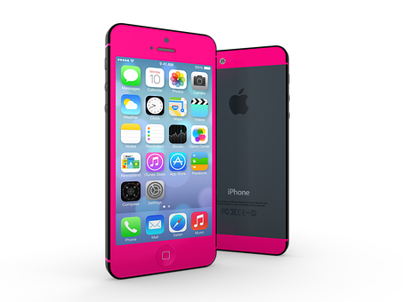 Pinki Phone Frontand Back View PNG image