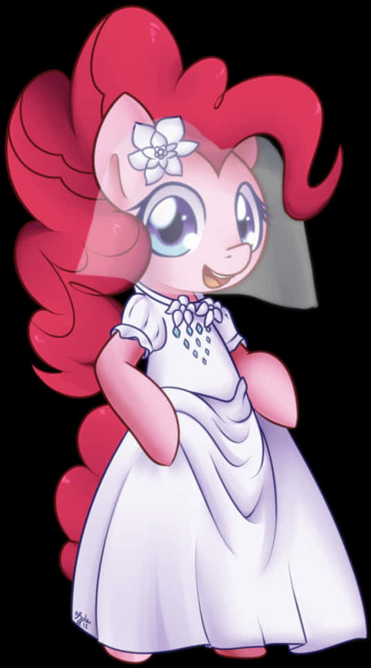 Pinkie Pie Elegant Dress Vector PNG image