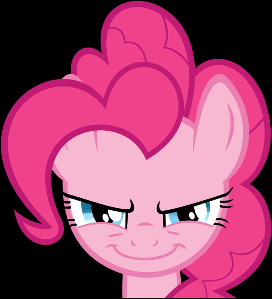 Pinkie Pie Smiling Cartoon Character PNG image