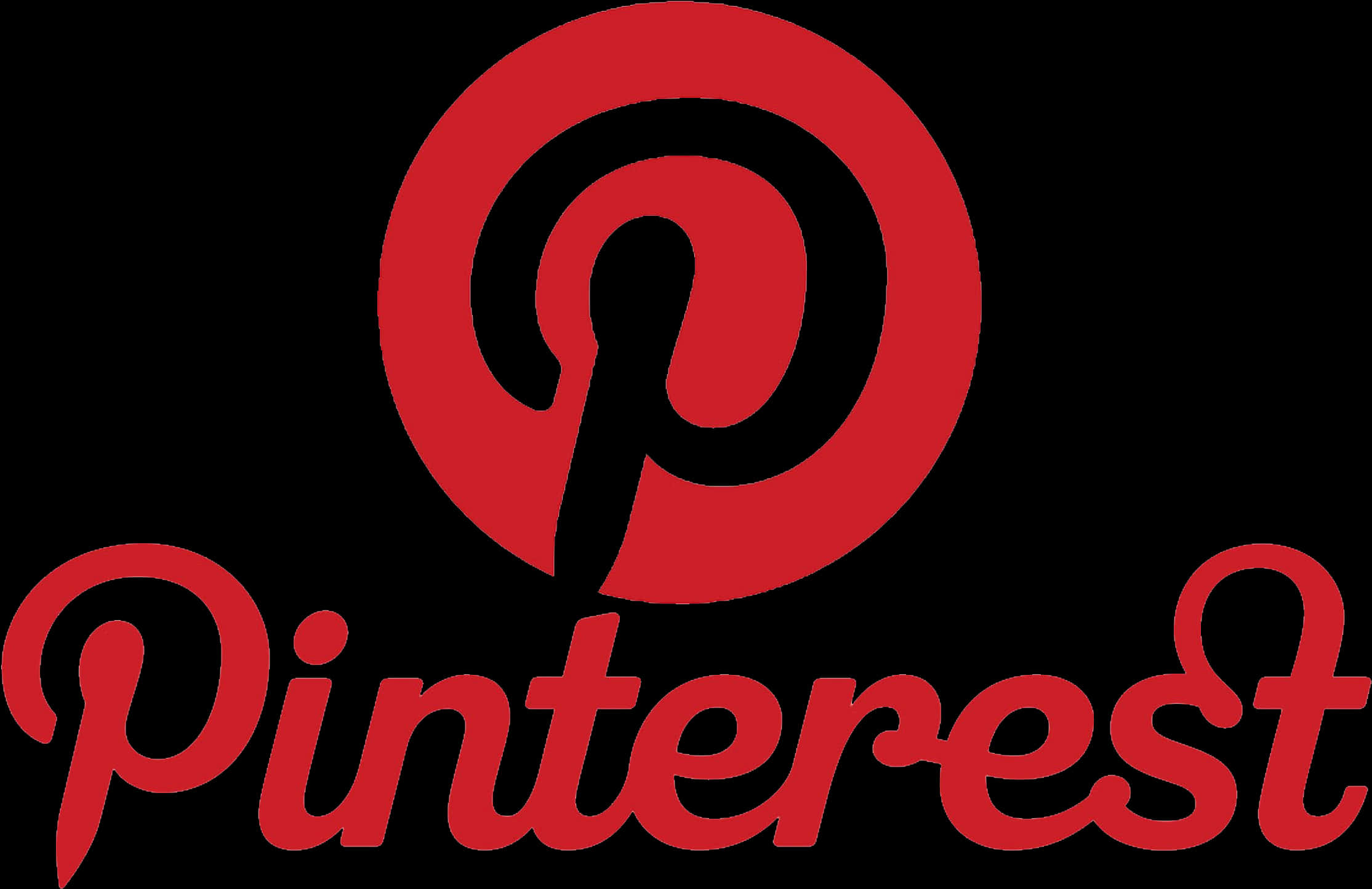 Pinterest Logo Redand Black PNG image