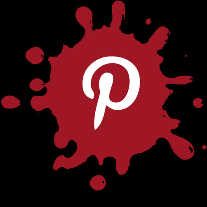 Pinterest Logoon Red Splash PNG image