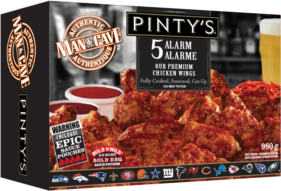 Pintys5 Alarm Chicken Wings Packaging PNG image