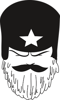 Pirate Captain Beard Graphic PNG image