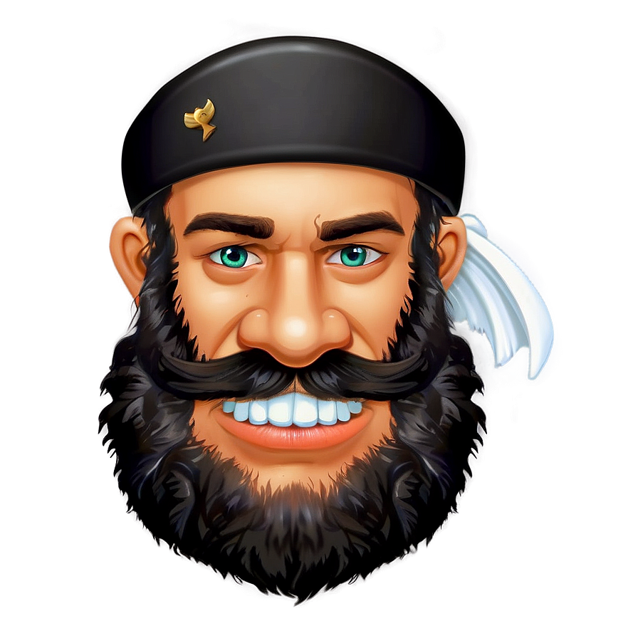 Pirate Cartoon Beard Png 06272024 PNG image