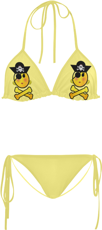 Pirate Emoji Bikini Design PNG image