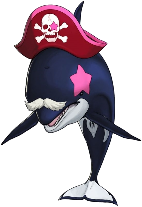 Pirate Orca Cartoon Character PNG image