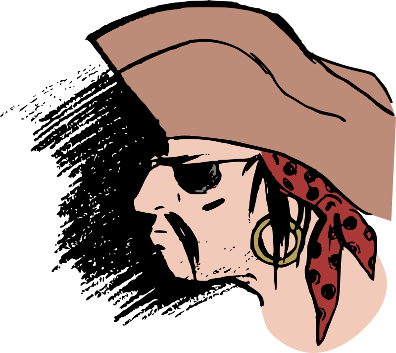 Pirate Profile Illustration PNG image