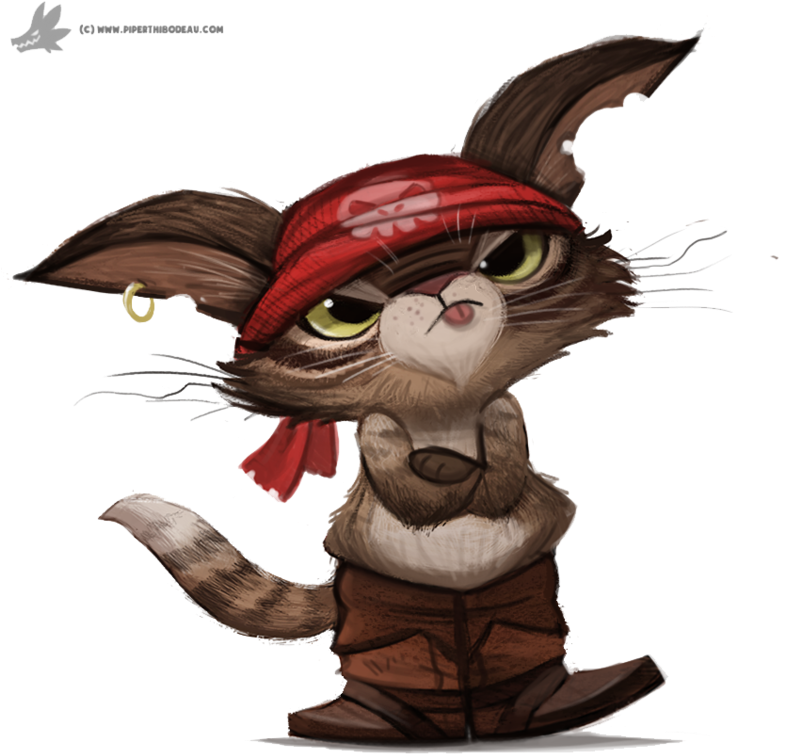 Pirate Puss In Boots Illustration PNG image