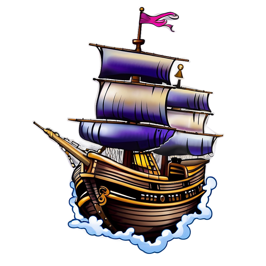 Pirate Ship Tattoo Png 05042024 PNG image