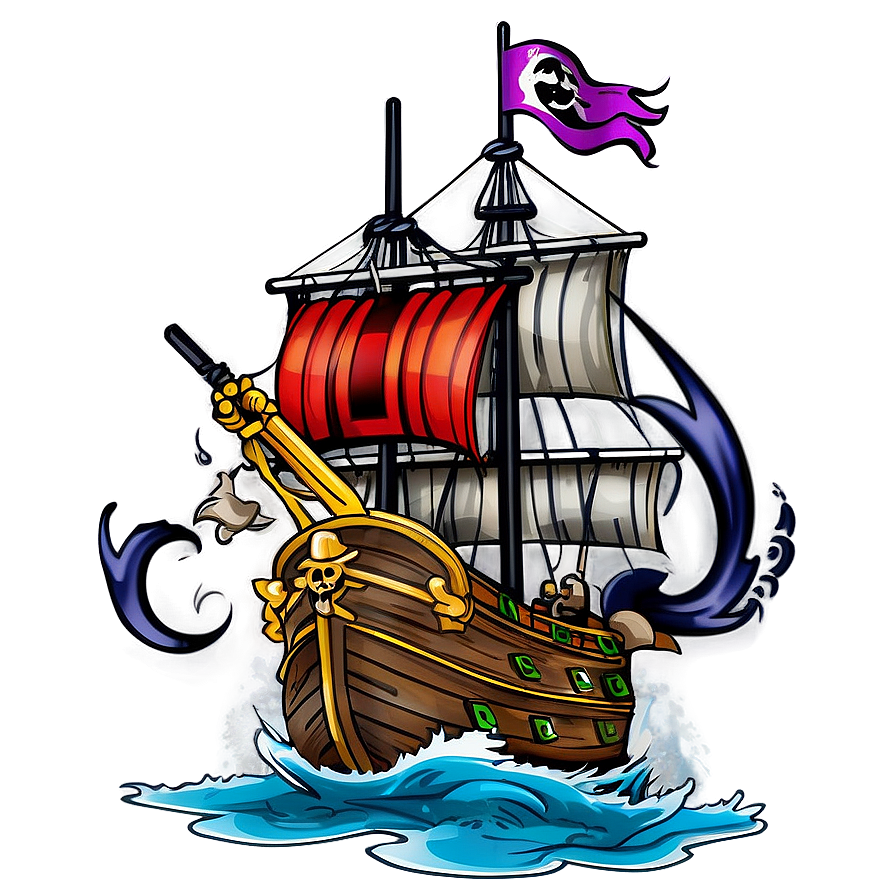 Pirate Ship Tattoo Png 49 PNG image