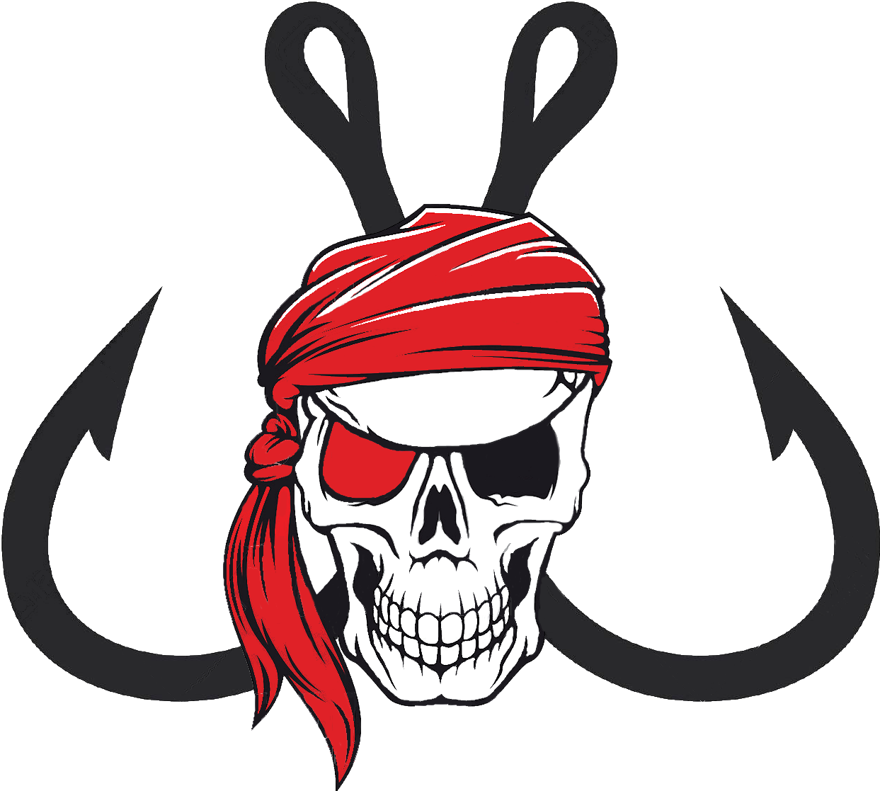 Pirate Skull Red Bandana PNG image