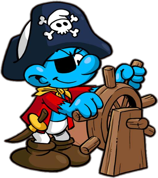 Pirate Smurfat Helm PNG image