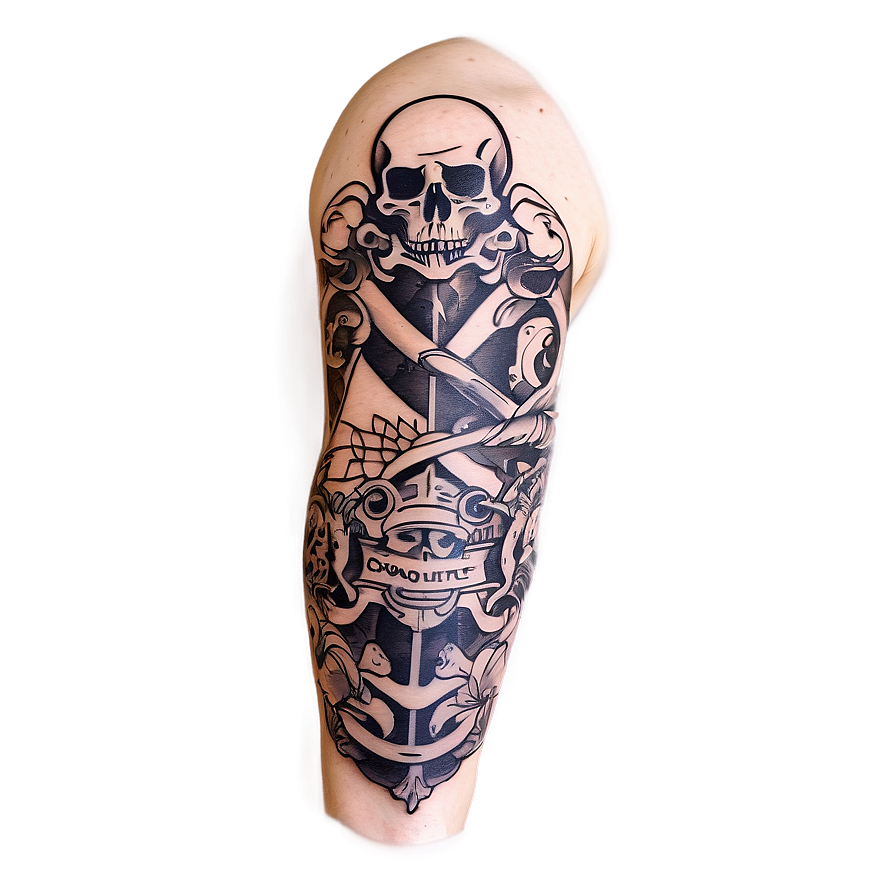 Pirate Tattoo Sleeve Png 06122024 PNG image