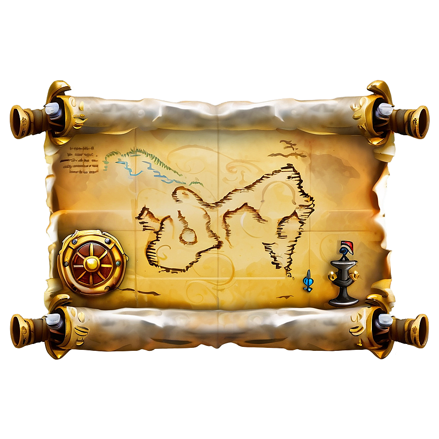 Pirate Treasure Map Scroll Png 82 PNG image