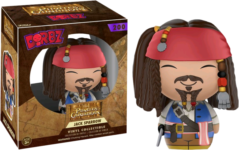 Pirates Caribbean Dorbz Figure Jack Sparrow PNG image
