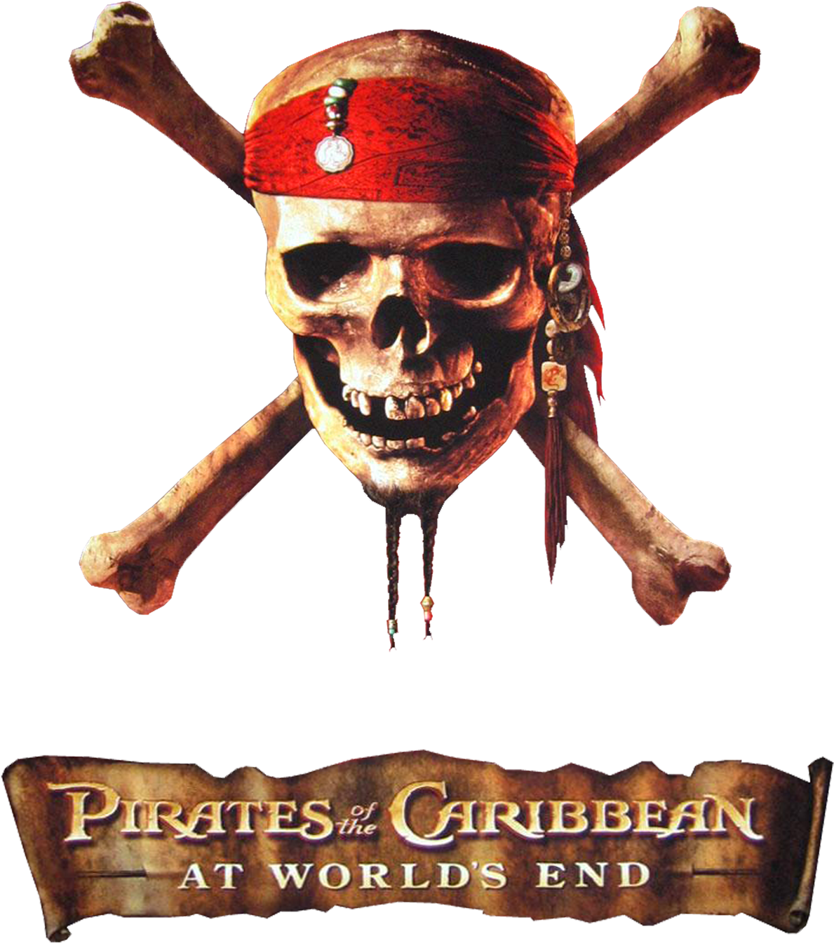 Pirates Caribbean Skull Crossbones PNG image