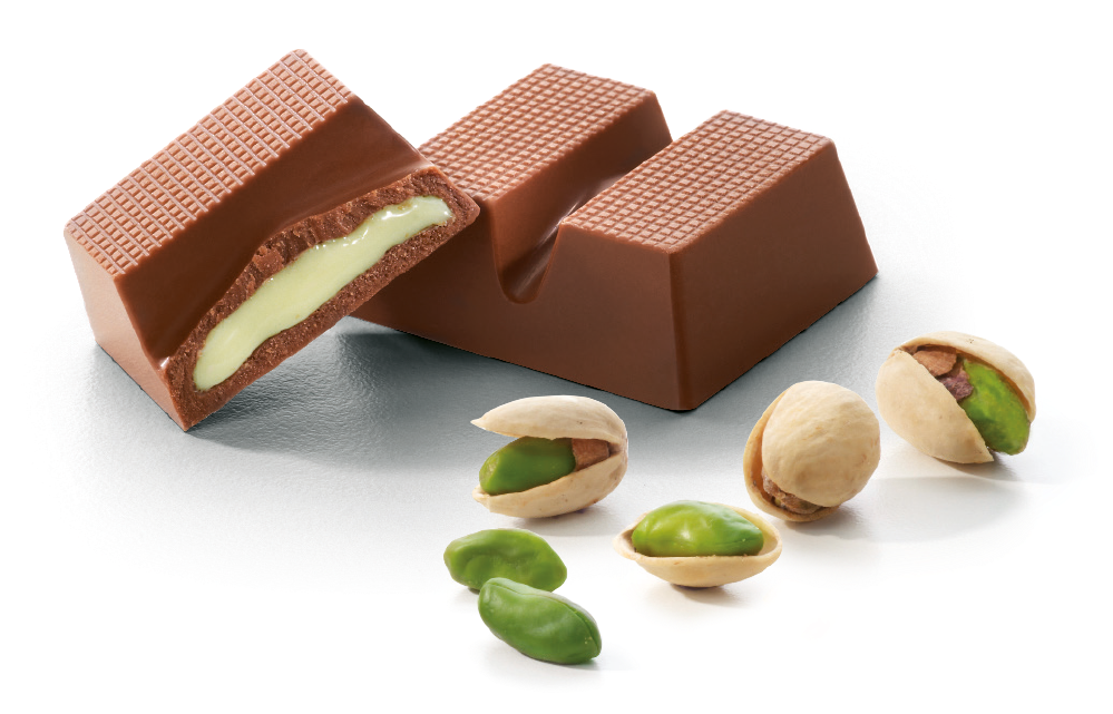 Pistachio Filled Chocolate Bars PNG image